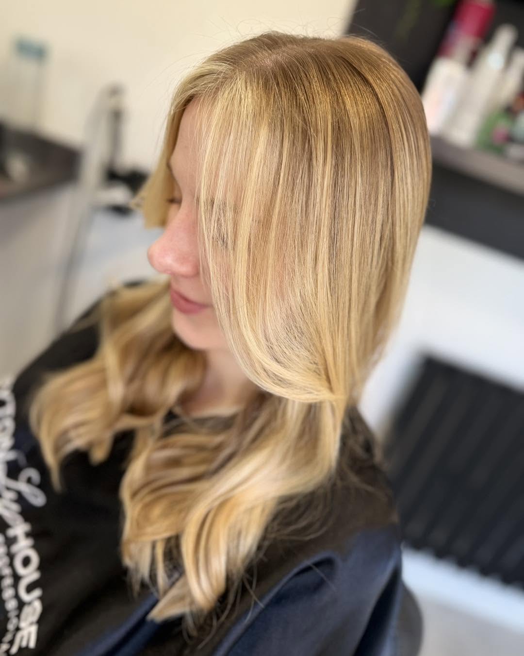 Golden blonde at Hair by Lois in Bury, Ramsey